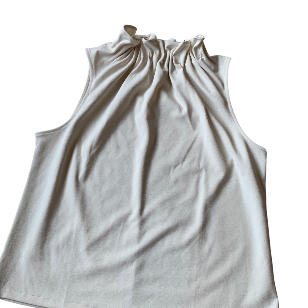 ANN TAYLOR Cream High Neck Top